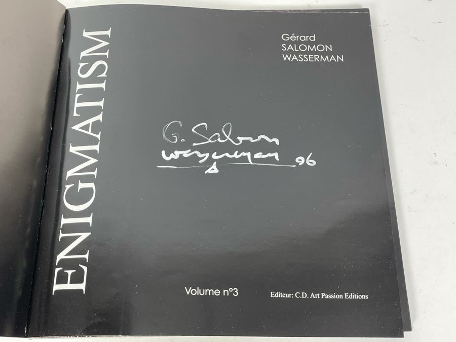 JUST ADDED - Gerard Salomon Wasserman Artist Hand Signed Book Titled Enigmatism Volume No 3 [Photo 3]