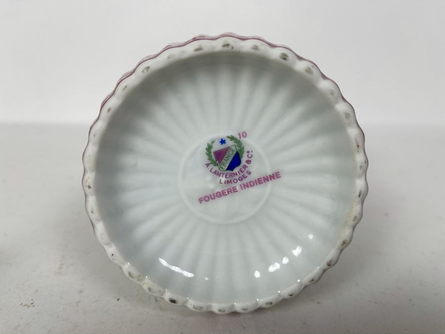 JUST ADDED - Limoges France A. Lanternier & Co Coffee Pot With Creamer And Sugar (No Lid), 3 Cups And Saucers Plus 7 Plates [Photo 12]