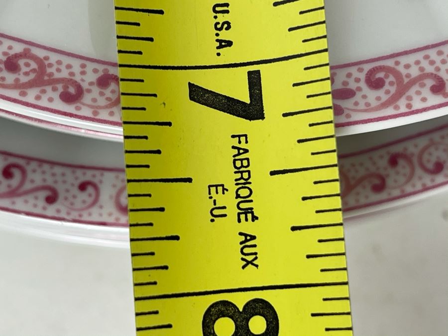 JUST ADDED - Limoges France A. Lanternier & Co Coffee Pot With Creamer And Sugar (No Lid), 3 Cups And Saucers Plus 7 Plates [Photo 9]