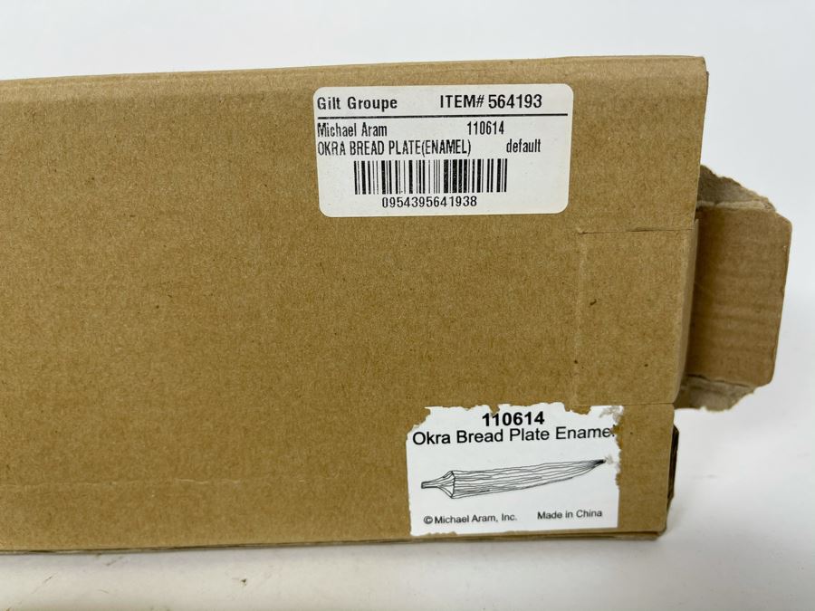 JUST ADDED - New Michael Aram Okra Enamel Bread Plate 16L And Chopstick Set [Photo 4]