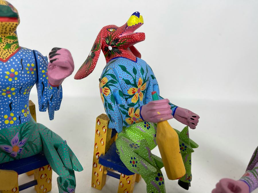 JUST ADDED - Oaxacan Folk Art Hand Crafted And Painted Oaxaca Mexico Signed Joaquin Hernandez Vasquez [Photo 8]