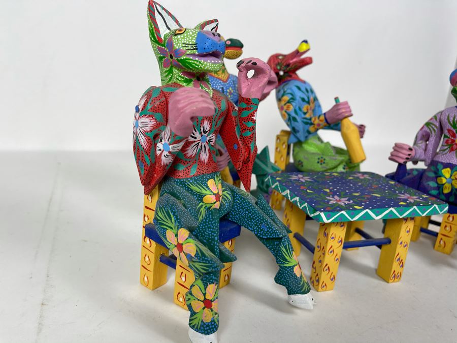 JUST ADDED - Oaxacan Folk Art Hand Crafted And Painted Oaxaca Mexico Signed Joaquin Hernandez Vasquez [Photo 9]