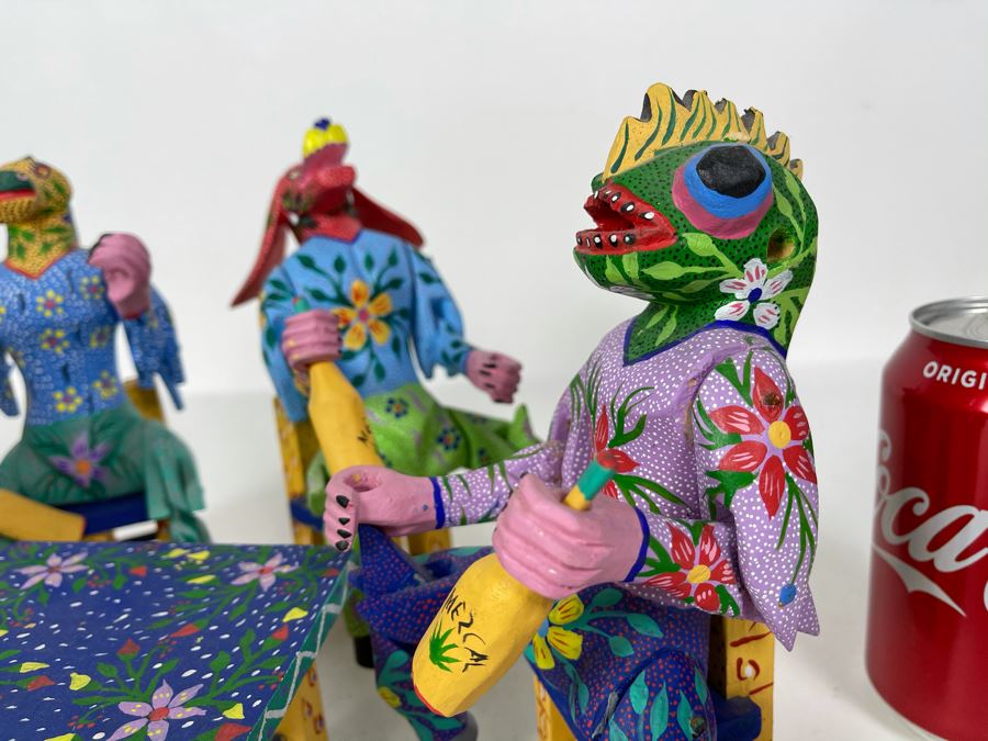 JUST ADDED - Oaxacan Folk Art Hand Crafted And Painted Oaxaca Mexico Signed Joaquin Hernandez Vasquez [Photo 7]