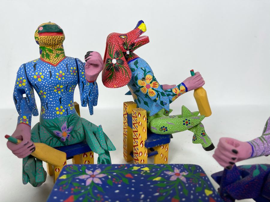 JUST ADDED - Oaxacan Folk Art Hand Crafted And Painted Oaxaca Mexico Signed Joaquin Hernandez Vasquez [Photo 11]