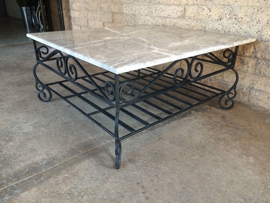 Wrought Iron Coffee Table Base : Small South Fork Coffee Table Iron Base Only / Customize your coffee table with one of several wood, copper, stone wrought iron table bases & iron table legs bring your own wood, stone, marble, glass or specialized table top, and add our base.