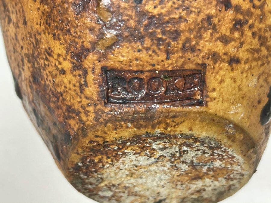 JUST ADDED - Bernard Rooke Signed Mid-Century Brutalist Ceramics Pottery Vase 5 X 5 [Photo 5]