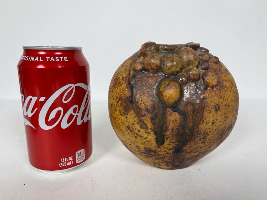 JUST ADDED - Bernard Rooke Signed Mid-Century Brutalist Ceramics Pottery Vase 5 X 5 [Photo 13]