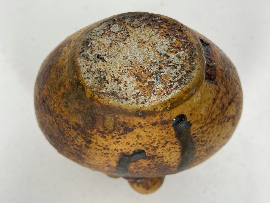 JUST ADDED - Bernard Rooke Signed Mid-Century Brutalist Ceramics Pottery Vase 5 X 5 [Photo 9]