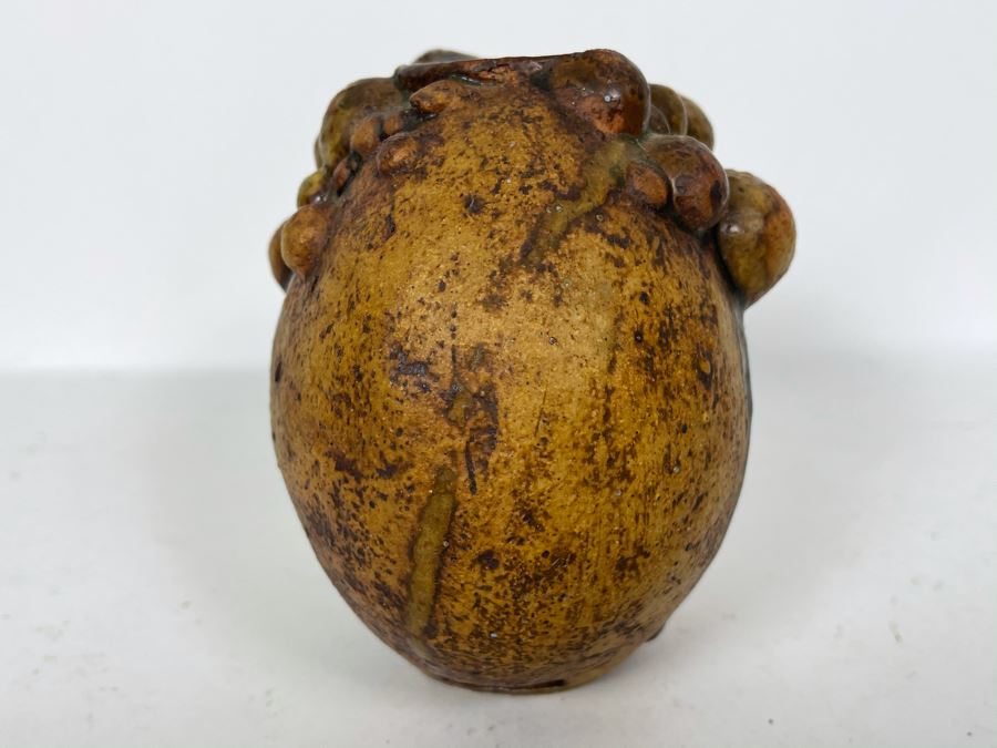 JUST ADDED - Bernard Rooke Signed Mid-Century Brutalist Ceramics Pottery Vase 5 X 5 [Photo 6]