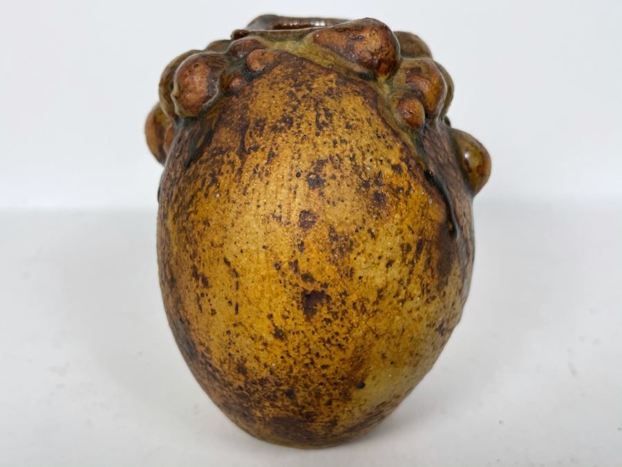 JUST ADDED - Bernard Rooke Signed Mid-Century Brutalist Ceramics Pottery Vase 5 X 5 [Photo 8]