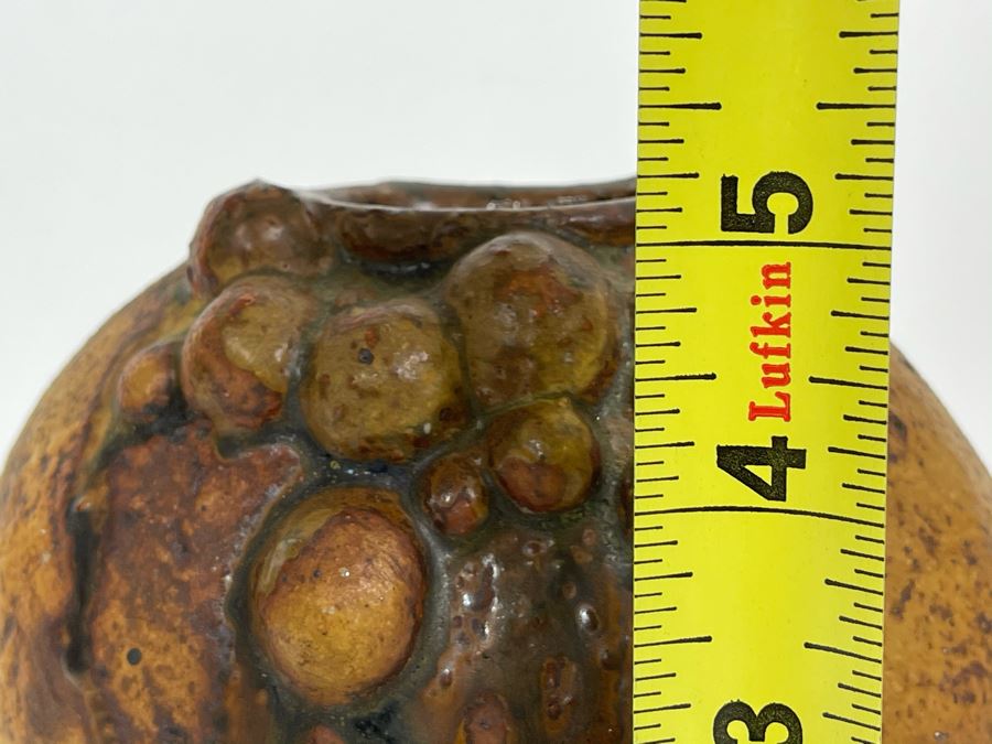 JUST ADDED - Bernard Rooke Signed Mid-Century Brutalist Ceramics Pottery Vase 5 X 5 [Photo 12]