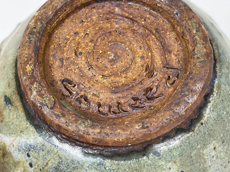 JUST ADDED - Vintage Mid-Century Stoneware Pottery Coffee Pot Signed 8W X 7H [Photo 14]