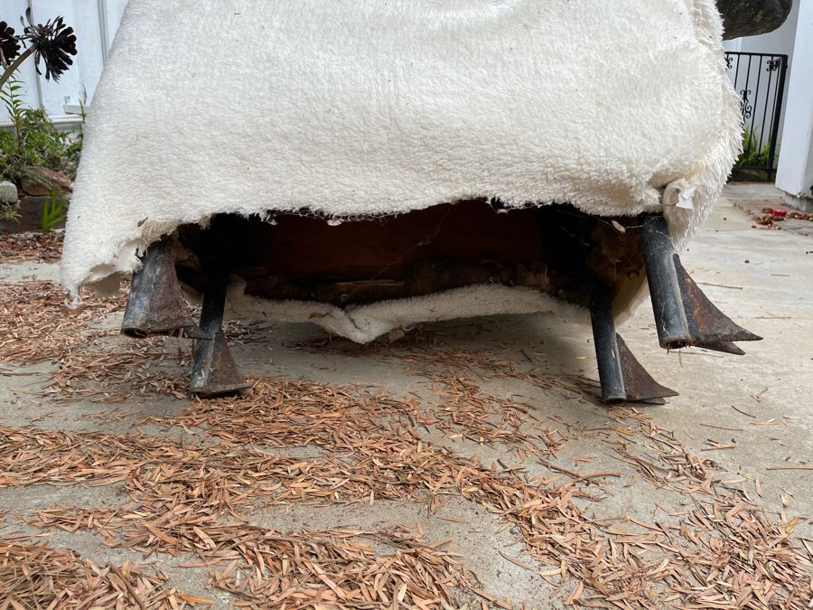 JUST ADDED - Pair Of Large Sheep Sculptures With Metal Legs [Photo 10]