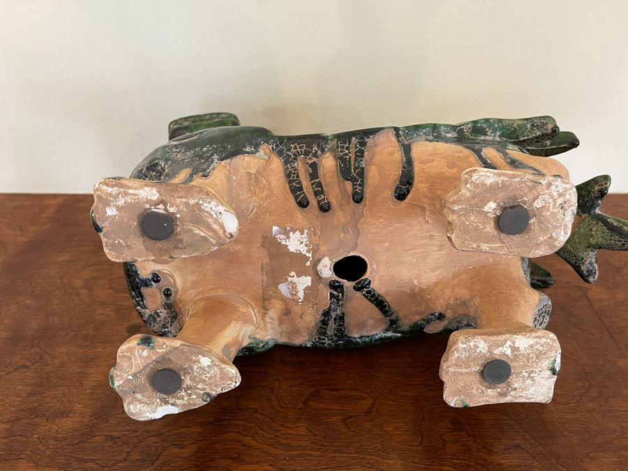 JUST ADDED - Vintage Asian Green Figurine (Slight Chip In Tail) 12W X 11H [Photo 11]