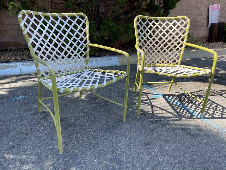 LAST MINUTE ADD - Pair Of Vintage Brown Jordan Aluminum Outdoor Patio ...