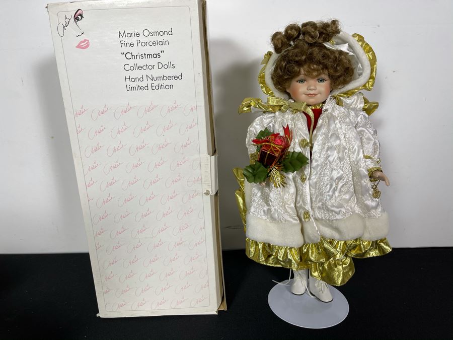 Limited Edition 1994 Marie Osmond Fine Porcelain Doll 'Christmas' 2769 Of 7500 16L With Box [Photo 3]