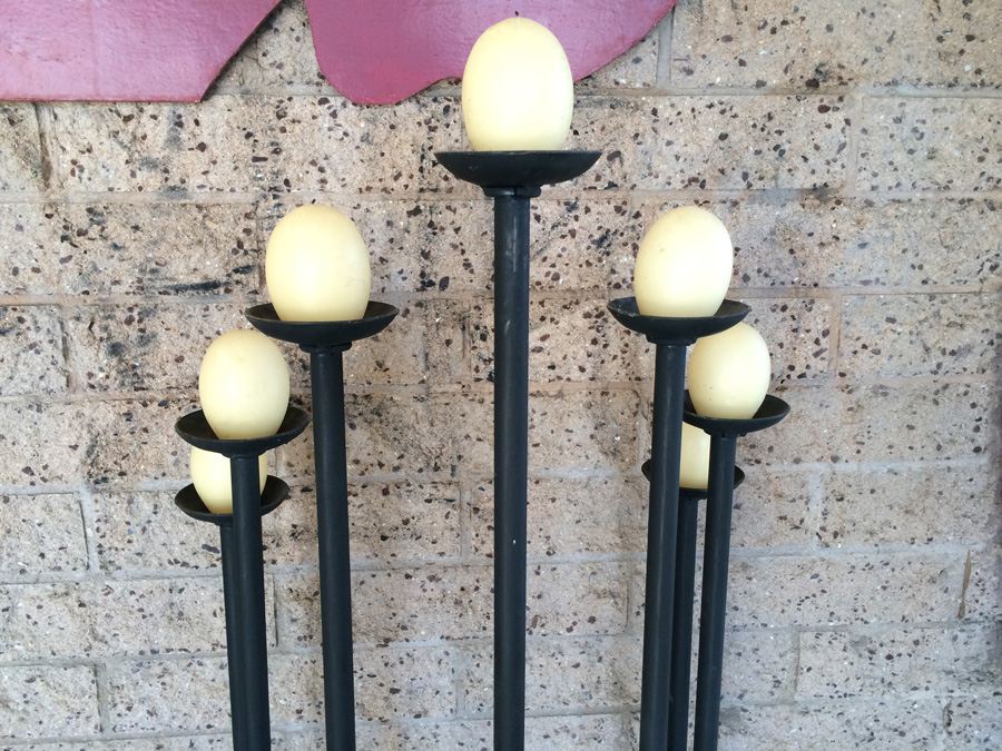 Tall Wrought Iron Candle Stand 7 Candle Holder [Photo 3]