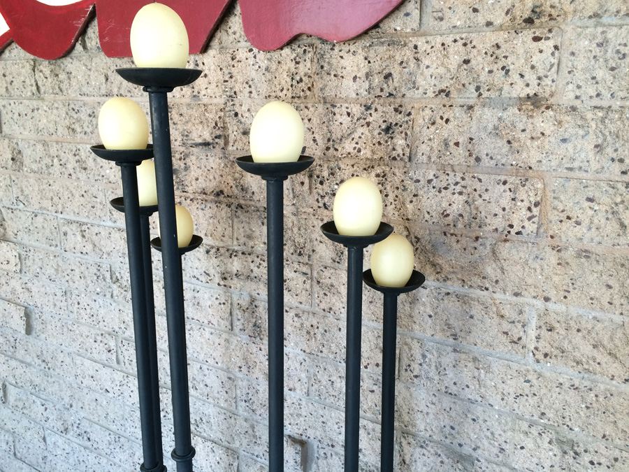 Tall Wrought Iron Candle Stand 7 Candle Holder [Photo 4]