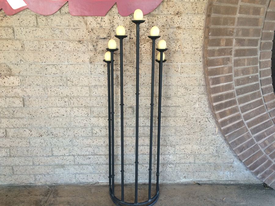 Tall Wrought Iron Candle Stand 7 Candle Holder