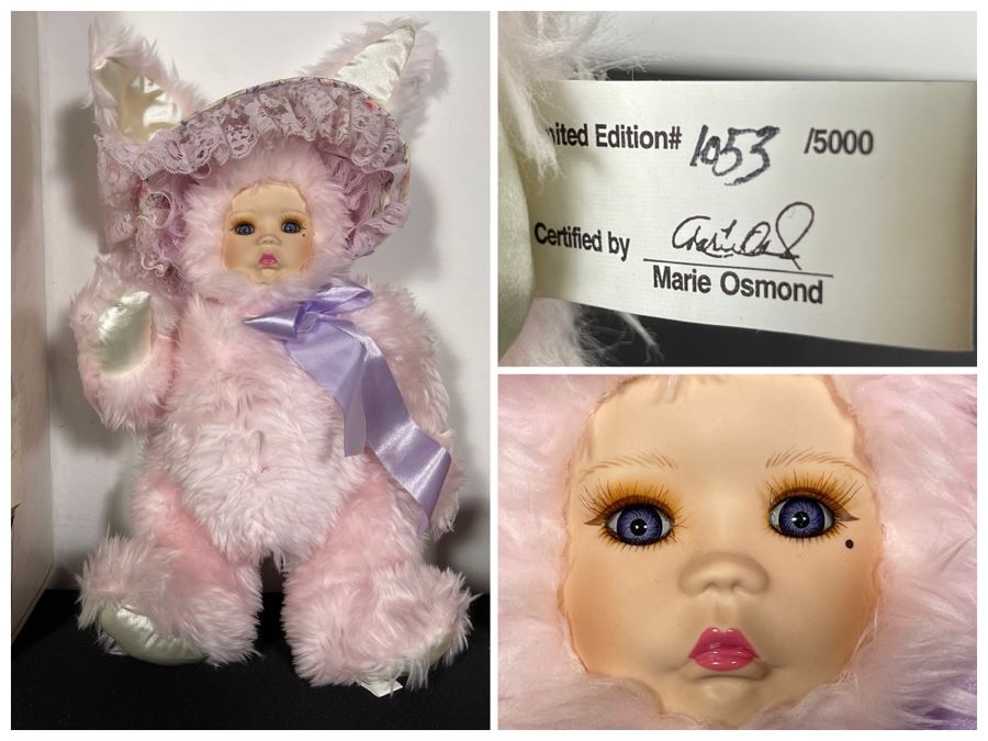 Limited Edition Marie Osmond Fine Porcelain Doll 'Velveteen Rabbit' 1053 Of 5000 18L With Box