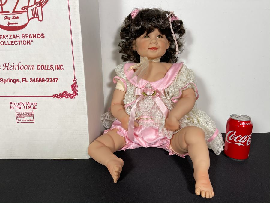 Vintage 2001 Limited Edition Fayzah Spanos Collectible Doll Hand Signed By Fayzah Spanos Precious Heirloom Dolls Designer 131 Of 500 With Box 26L [Photo 3]