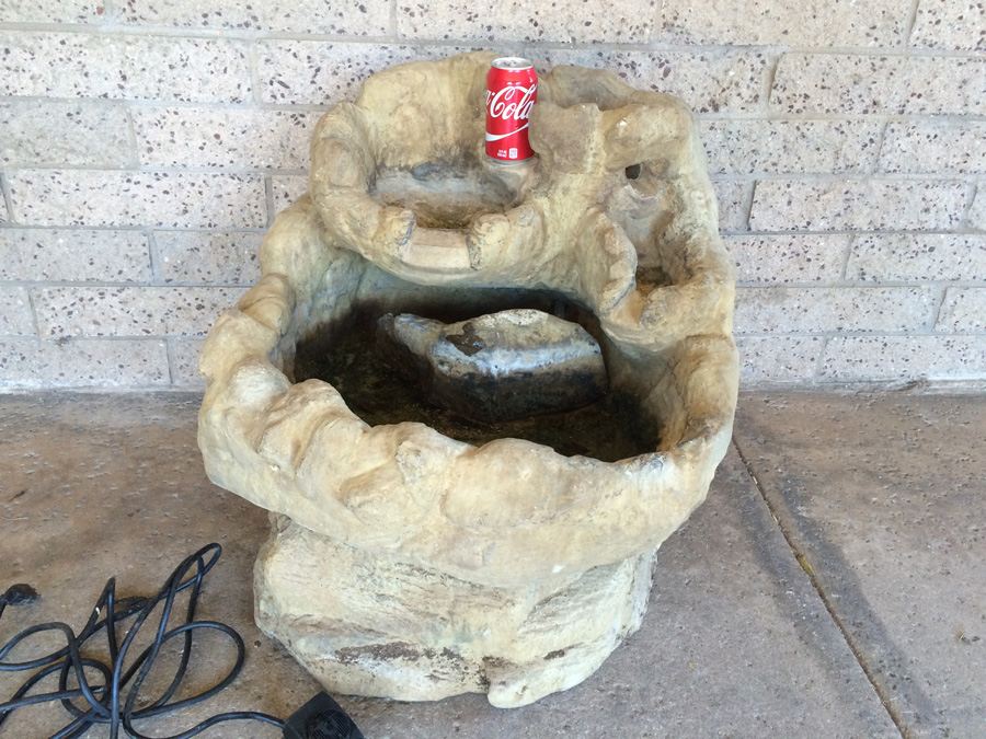 Large Very Heavy 2-Tier Water Fountain with Pump [Photo 7]