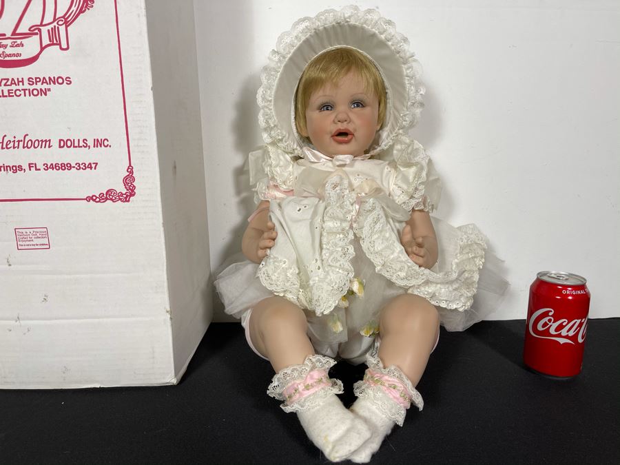Vintage 2006 Limited Edition Fayzah Spanos Collectible Doll Hand Signed By Fayzah Spanos Precious Heirloom Dolls Designer With Box 50 Of 100 24L [Photo 2]