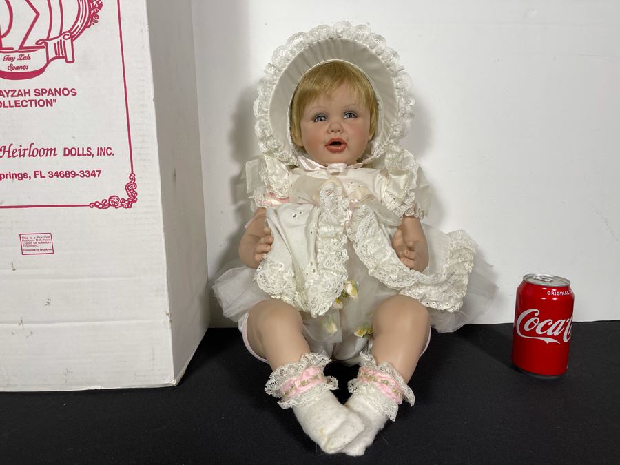Vintage 2006 Limited Edition Fayzah Spanos Collectible Doll Hand Signed By Fayzah Spanos Precious Heirloom Dolls Designer With Box 50 Of 100 24L [Photo 3]