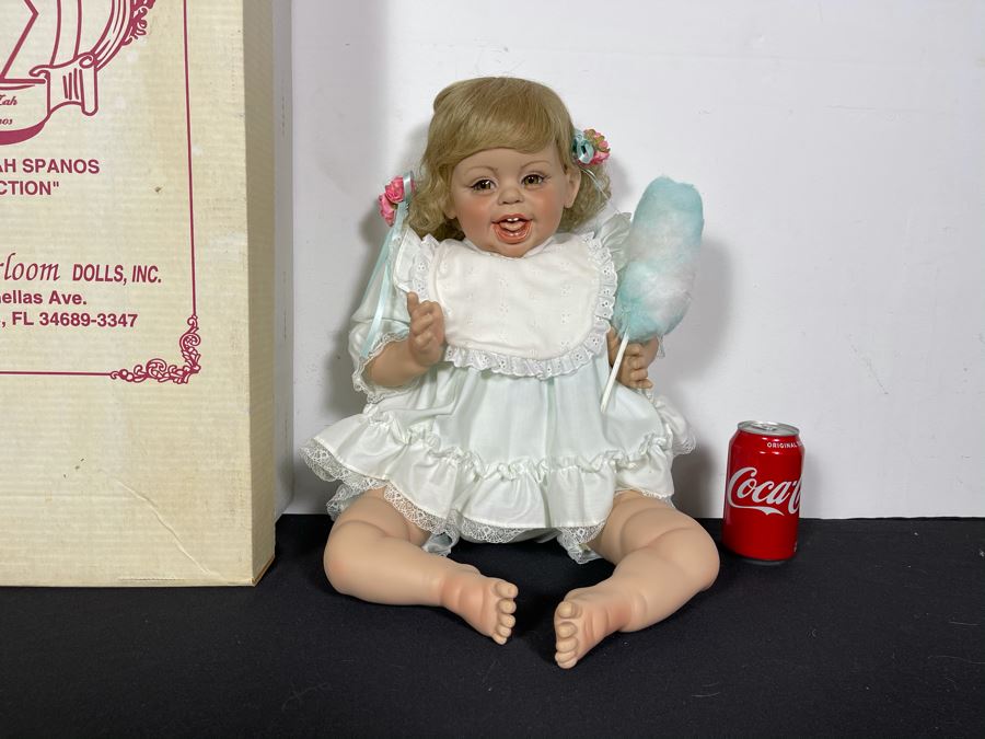 Vintage 1996 Limited Edition Fayzah Spanos Collectible Doll Hand Signed By Fayzah Spanos Precious Heirloom Dolls Designer With Box 345 Of 1000 27L [Photo 3]