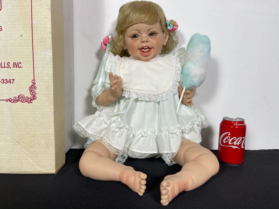 Vintage 1996 Limited Edition Fayzah Spanos Collectible Doll Hand Signed By Fayzah Spanos Precious Heirloom Dolls Designer With Box 345 Of 1000 27L [Photo 4]