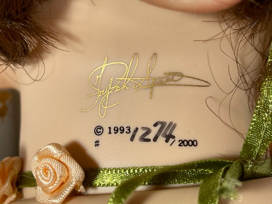 Vintage 1993 Limited Edition Fayzah Spanos Collectible Doll By Fayzah Spanos Precious Heirloom Dolls Designer With Box 1274 Of 2000 24L [Photo 8]