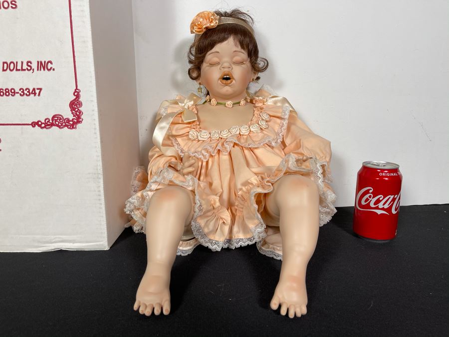 Vintage 1993 Limited Edition Fayzah Spanos Collectible Doll By Fayzah Spanos Precious Heirloom Dolls Designer With Box 1274 Of 2000 24L [Photo 2]