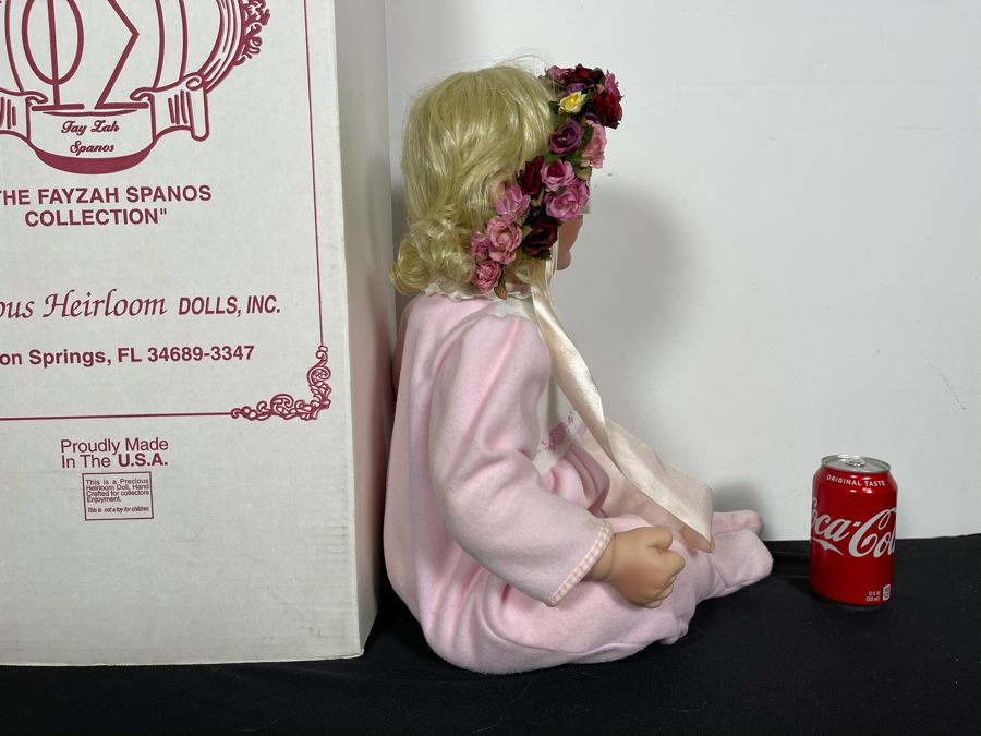 Vintage 2002 Limited Edition Fayzah Spanos Collectible Doll Hand Signed By Fayzah Spanos Precious Heirloom Dolls Designer With Box 250 Of 500 26L [Photo 6]