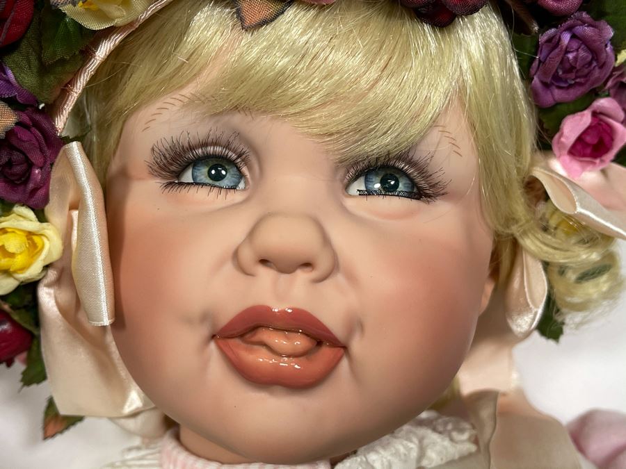 Vintage 2002 Limited Edition Fayzah Spanos Collectible Doll Hand Signed By Fayzah Spanos Precious Heirloom Dolls Designer With Box 250 Of 500 26L [Photo 5]