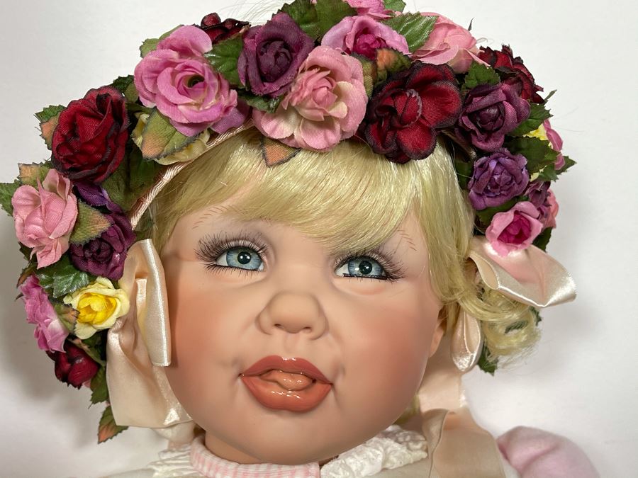 Vintage 2002 Limited Edition Fayzah Spanos Collectible Doll Hand Signed By Fayzah Spanos Precious Heirloom Dolls Designer With Box 250 Of 500 26L [Photo 4]