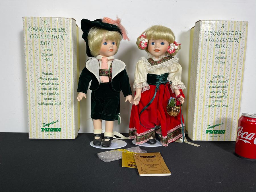 Pair Of Vintage 1991 Seymour Mann Dolls 14H