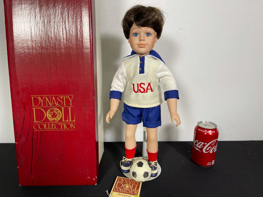Limited Edition Dynasty Doll Collection Soccer Boy Doll Designed By Hazel Tertsakian 16H