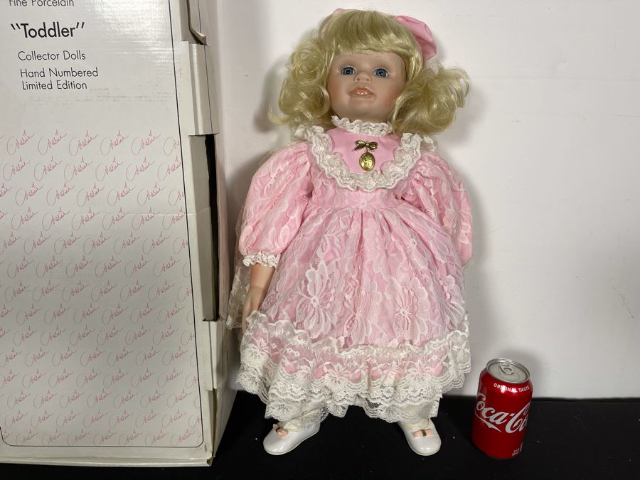 Limited Edition 1995 Marie Osmond Fine Porcelain Doll 'Toddler' 206 Of 2500 22L With Box [Photo 3]