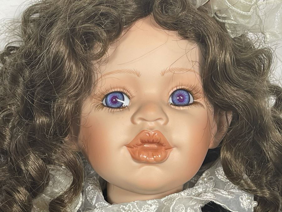 Vintage 2006 Limited Edition Fayzah Spanos Collectible 'Coquette' Doll By Fayzah Spanos Precious Heirloom Dolls Designer With Box 225 Of 2000 22L [Photo 4]