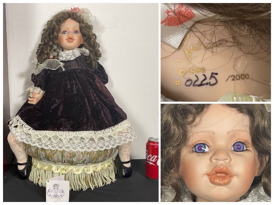 Vintage 2006 Limited Edition Fayzah Spanos Collectible 'Coquette' Doll By Fayzah Spanos Precious Heirloom Dolls Designer With Box 225 Of 2000 22L [Photo 1]