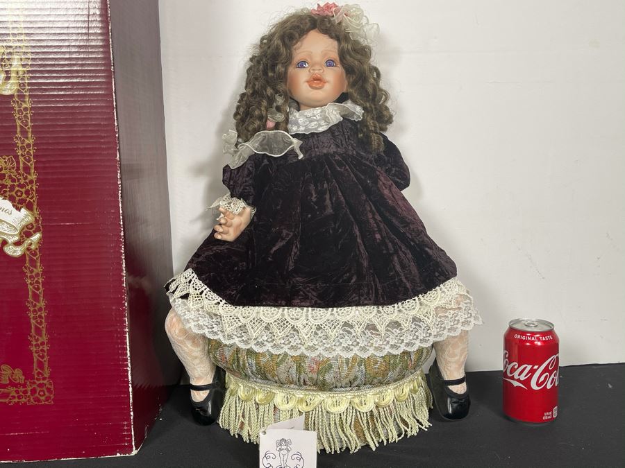 Vintage 2006 Limited Edition Fayzah Spanos Collectible 'Coquette' Doll By Fayzah Spanos Precious Heirloom Dolls Designer With Box 225 Of 2000 22L [Photo 3]