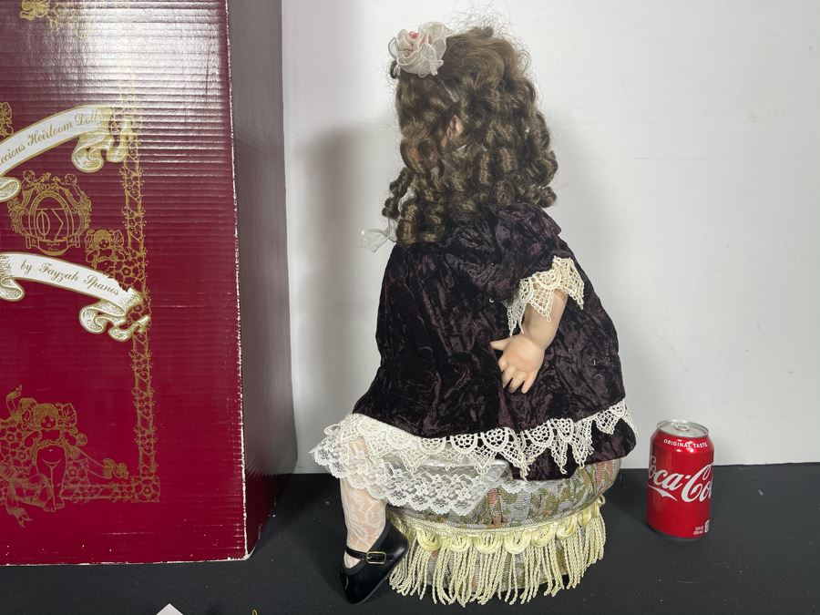 Vintage 2006 Limited Edition Fayzah Spanos Collectible 'Coquette' Doll By Fayzah Spanos Precious Heirloom Dolls Designer With Box 225 Of 2000 22L [Photo 10]