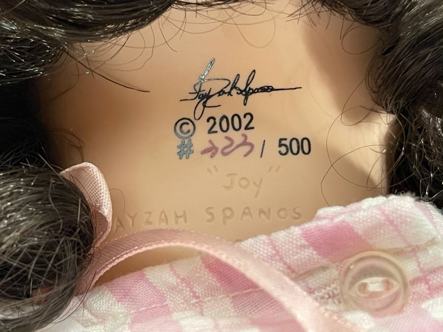 Vintage 2002 Limited Edition Fayzah Spanos Collectible 'Joy' Doll By Fayzah Spanos Precious Heirloom Dolls Designer With Box 323 Of 500 22L [Photo 8]