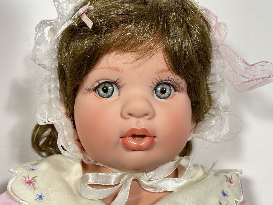 Vintage 2002 Limited Edition Fayzah Spanos Collectible Doll By Fayzah Spanos Precious Heirloom Dolls Designer With Box 348 Of 500 16L [Photo 4]