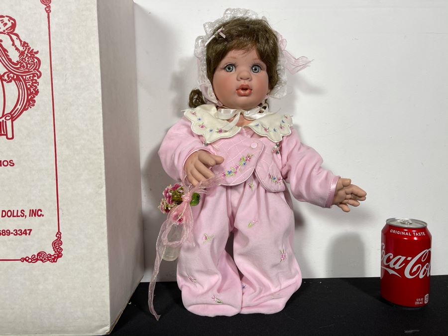 Vintage 2002 Limited Edition Fayzah Spanos Collectible Doll By Fayzah Spanos Precious Heirloom Dolls Designer With Box 348 Of 500 16L [Photo 3]