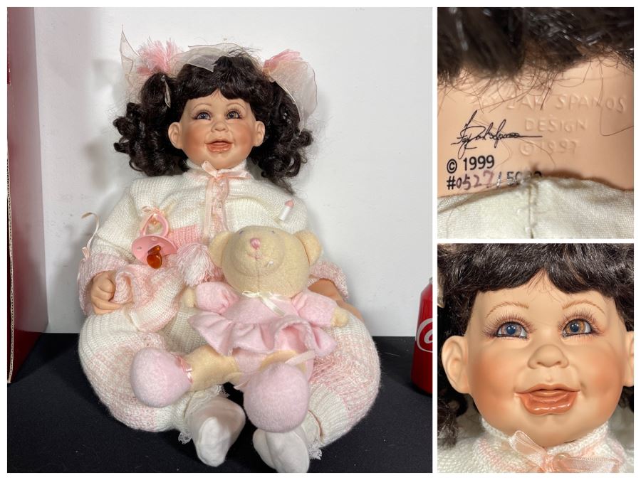 Vintage 1997 Limited Edition Fayzah Spanos Collectible Doll By Fayzah Spanos Precious Heirloom Dolls Designer With Box 527 Of 5000 20L