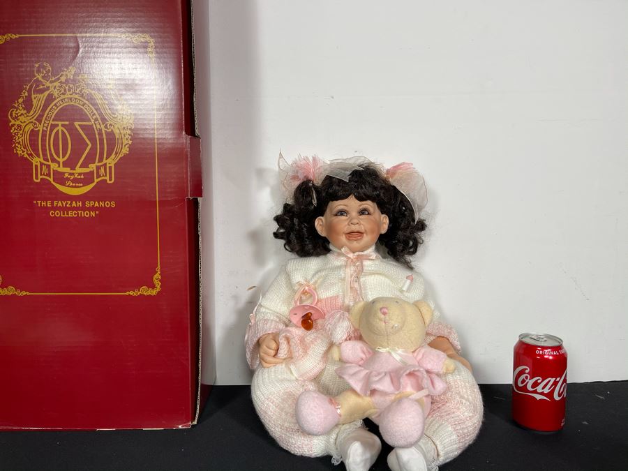 Vintage 1997 Limited Edition Fayzah Spanos Collectible Doll By Fayzah Spanos Precious Heirloom Dolls Designer With Box 527 Of 5000 20L [Photo 3]