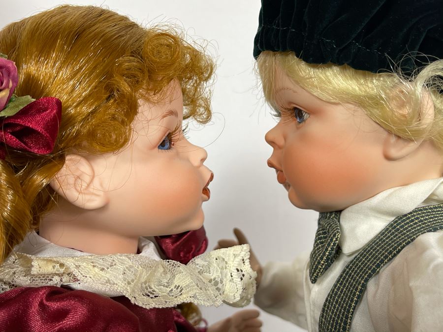 Vintage 1997 Annual Edition Fayzah Spanos Collectible Doll 'Kisses & Jacques Love at First Sight' By Fayzah Spanos Precious Heirloom Dolls Designer With Box 16L [Photo 10]
