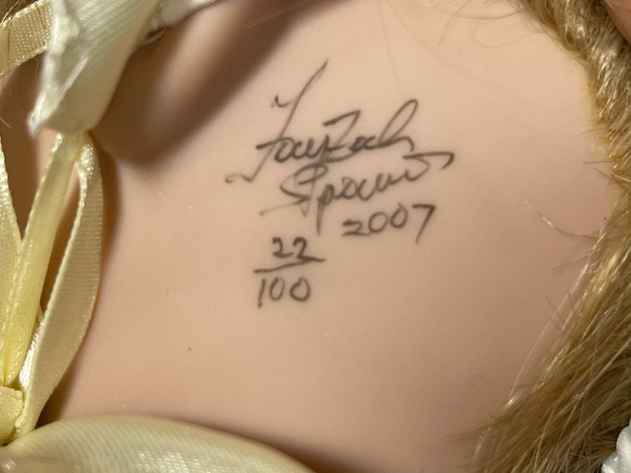 Vintage 2007 Limited Edition Fayzah Spanos Collectible Doll Hand Signed By Fayzah Spanos Precious Heirloom Dolls Designer With Box 22 Of 100 20L [Photo 5]