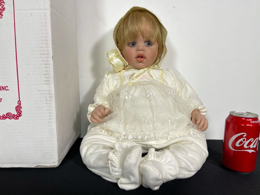 Vintage 2007 Limited Edition Fayzah Spanos Collectible Doll Hand Signed By Fayzah Spanos Precious Heirloom Dolls Designer With Box 22 Of 100 20L [Photo 3]